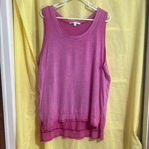 Cyrus Pink Relaxed Sleeveless Tank Top